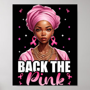 Brustkrebsbewusstsein Afroamerikanisches nk-Band Poster