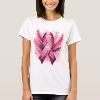 BRUSTKREBSBEWUSSTSEIN Federn T-Shirt