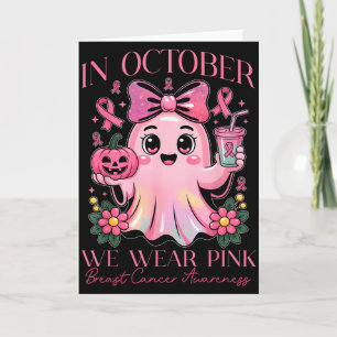 Brustkrebsbewusstsein Für Nk Oktober Und Halloween Karte