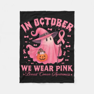 Brustkrebsbewusstsein Halloween Im Oktober Wir Wir Fleecedecke