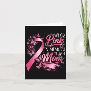 Brustkrebsbewusstsein Ich trage Pink in Erinnerung Karte