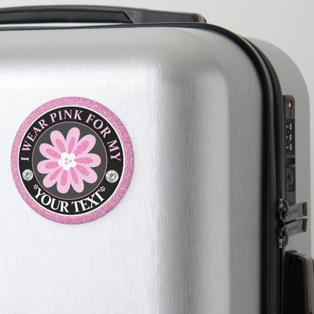 Brustkrebsbewusstsein Ich trage Rosa Für Magnet (In Situ (Gepäck))