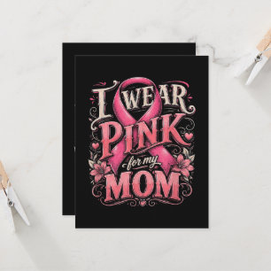 Brustkrebsbewusstsein Ich trage Rosa für meine Mut Einladung