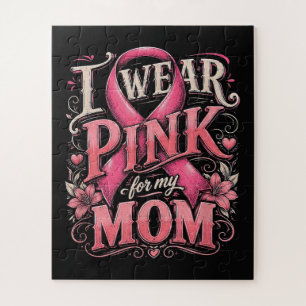 Brustkrebsbewusstsein Ich trage Rosa für meine Mut Puzzle