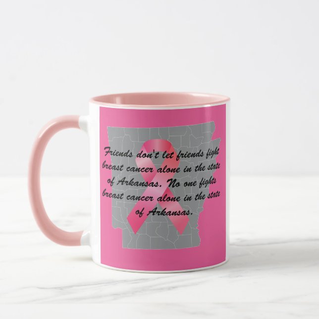 Brustkrebsbewusstsein in Arkansas  Tasse (Links)