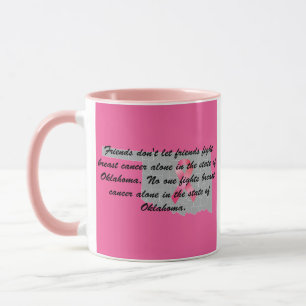 Brustkrebsbewusstsein in Oklahoma Tasse