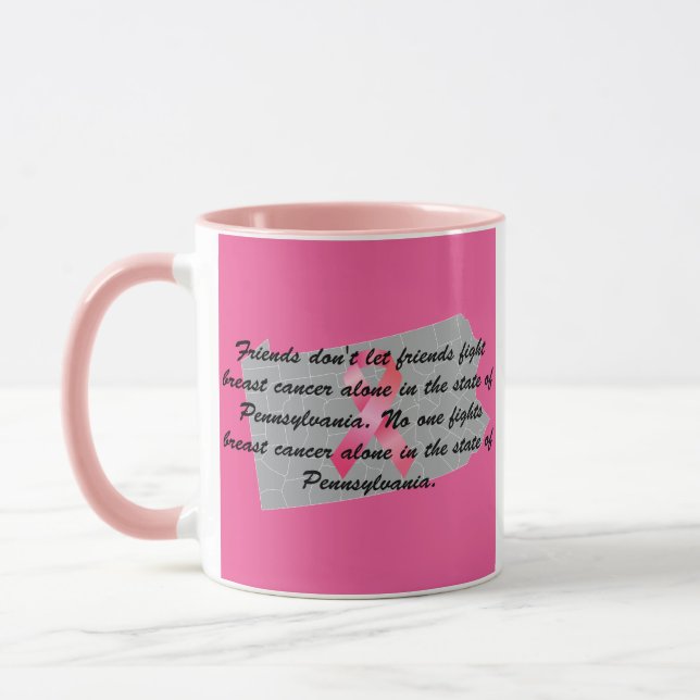 Brustkrebsbewusstsein in Pennsylvania  Tasse (Links)