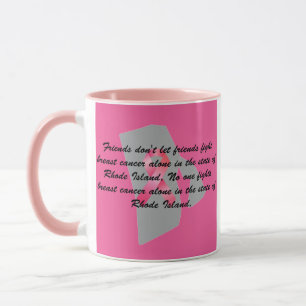 Brustkrebsbewusstsein in Rhode Island Tasse