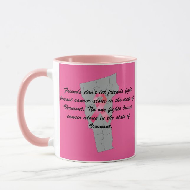 Brustkrebsbewusstsein in Vermont  Tasse (Links)