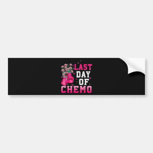 Brustkrebsbewusstsein Letzter Tag der Chemo Kriege Autoaufkleber