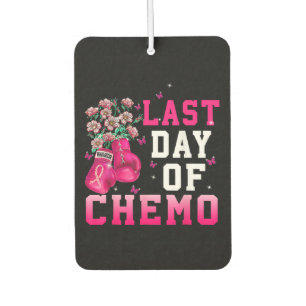 Brustkrebsbewusstsein Letzter Tag der Chemo Kriege Autolufterfrischer