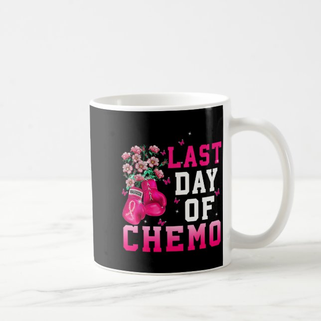 Brustkrebsbewusstsein Letzter Tag der Chemo Kriege Kaffeetasse (Rechts)