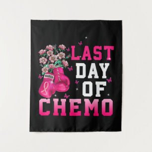 Brustkrebsbewusstsein Letzter Tag der Chemo Kriege Wandteppich