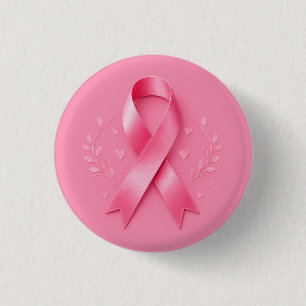 Brustkrebsbewusstsein mit rosa Schleife Button