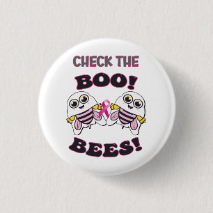 Brustkrebsbewusstsein Überprüfe die Boo-Bees Button