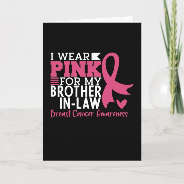 Brustkrebsbewusstsein - Unterstützung des Schwiege Karte (Vorderseite)