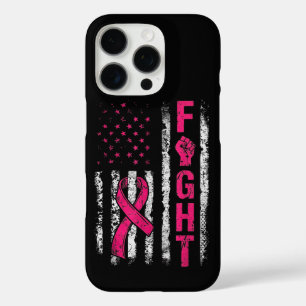 Brustkrebsbewusstsein USA-Flagge iPhone 16 Pro Hülle