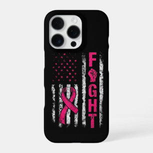 Brustkrebsbewusstsein USA-Flagge iPhone 16 Pro Hülle