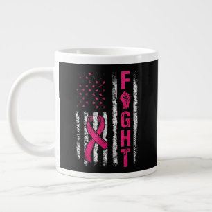 Brustkrebsbewusstsein USA-Flagge Jumbo-Tasse