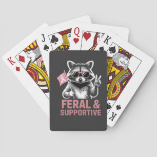 Brustkrebsbewusstsein, wild und unterstützend   spielkarten