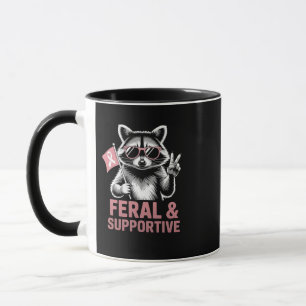 Brustkrebsbewusstsein, wild und unterstützend tasse