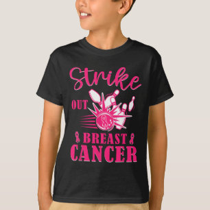 Brustkrebserkrankung - Bowling rosa gestrichen T-Shirt
