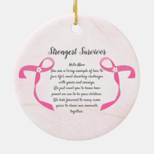 Brustkrebserkrankung Drei Foto Collage Tasse Keramik Ornament