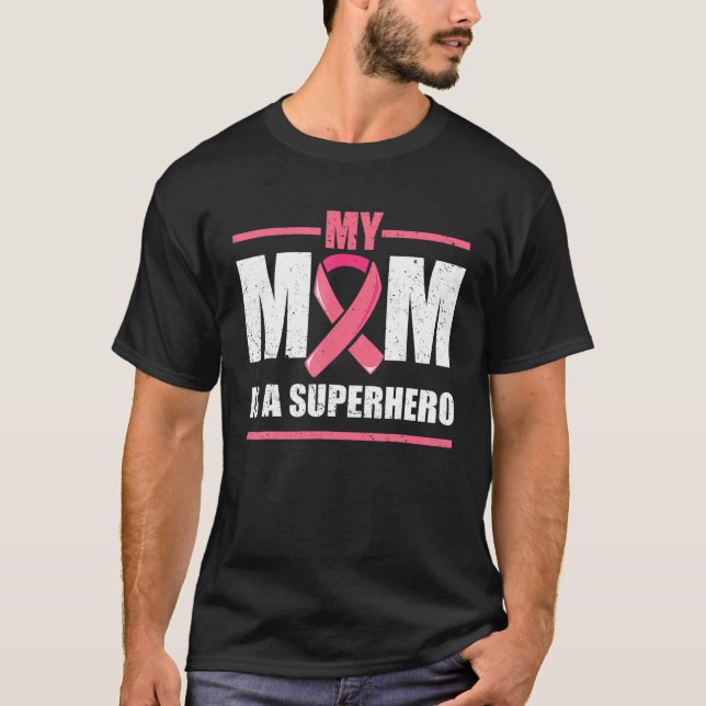 Brustkrebserkrankung, meine Mama ist eine Superhel T-Shirt (Vorderseite)