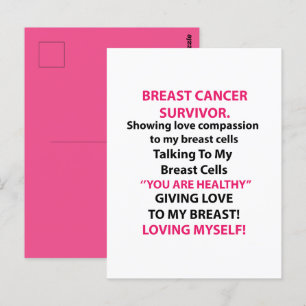 Brustkrebserkrankung Postkarte