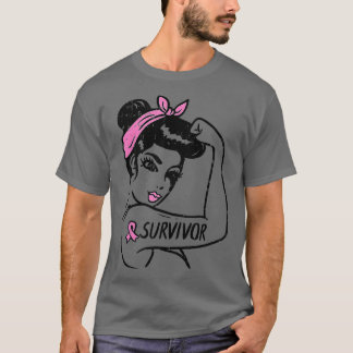 Brustkrebserkrankung Rosie Riveter Pink Ribbon U T-Shirt