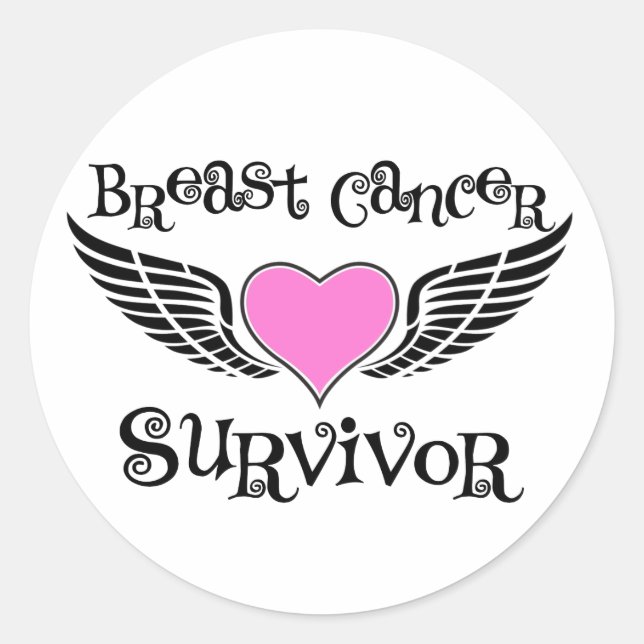 Brustkrebserkrankung Runder Aufkleber (Vorderseite)