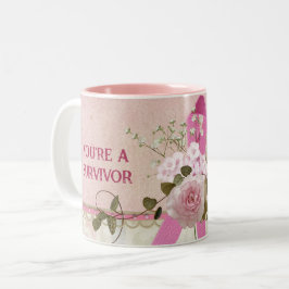 Brustkrebserkrankung Zweifarbige Tasse