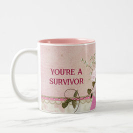 Brustkrebserkrankung Zweifarbige Tasse