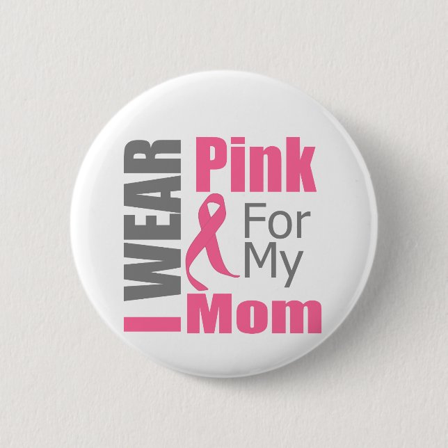 Brustkrebsfleck I Tragen rosa Mama Button (Vorderseite)