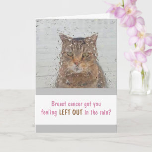 Brustkrebskatze in der Regenkarte Karte