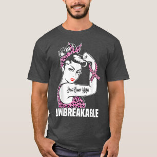 Brustkrebskrieger in rosa Ribbon ohne zerbrechlich T-Shirt