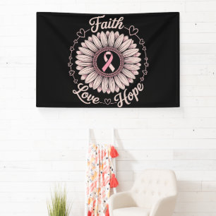 Brustkrebsmonat Glaube Hoffnung Heilung Banner
