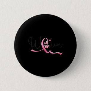 Brustkrebsmonat Schmetterlinge Rosa Band Frauen Button