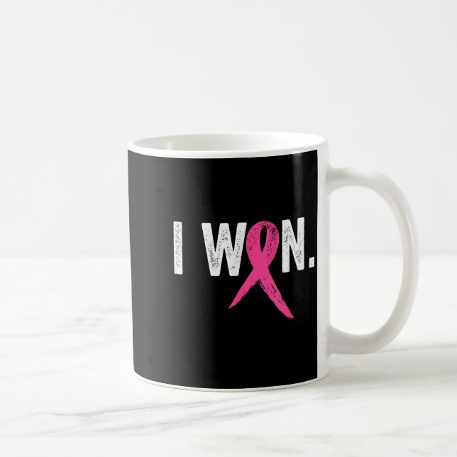 Brustkrebsüberlebende gewann Brustkrebsbewusstsein Kaffeetasse (Rechts)