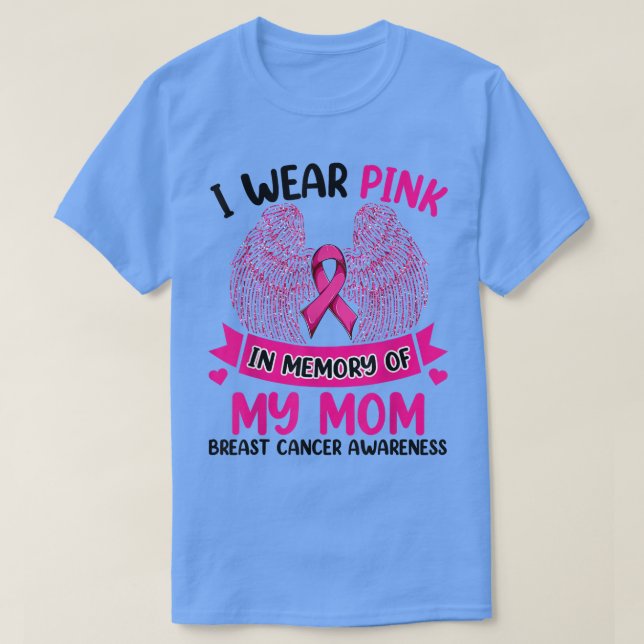 Brustkrebswinge, ich trage Rosa in Erinnerung an m T-Shirt (Design vorne)