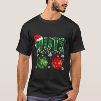 Brustnuten Weihnachten Matching Couple Kariert Gra T-Shirt