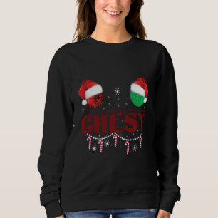 Brustnuten Weihnachten Matching Weihnachtskugeln Sweatshirt