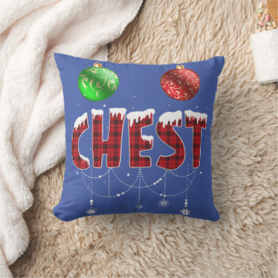 Brustnuten Weihnachten Rot Kariert Matching Couple Kissen
