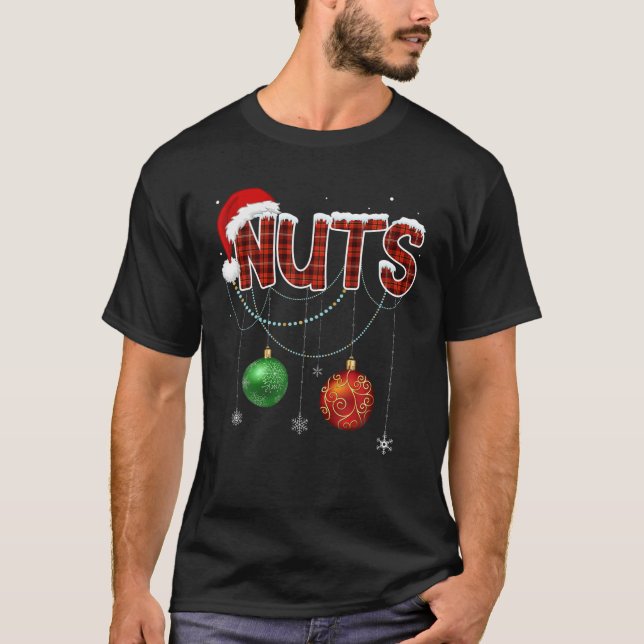 Brustnuts Funny Matching Kastanien Weihnachtsfeier T-Shirt (Vorderseite)