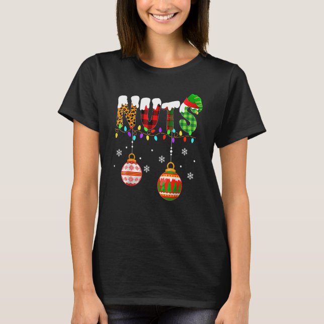 Brustnuts Funny Matching Kastanien Weihnachtsfeier T-Shirt (Vorderseite)
