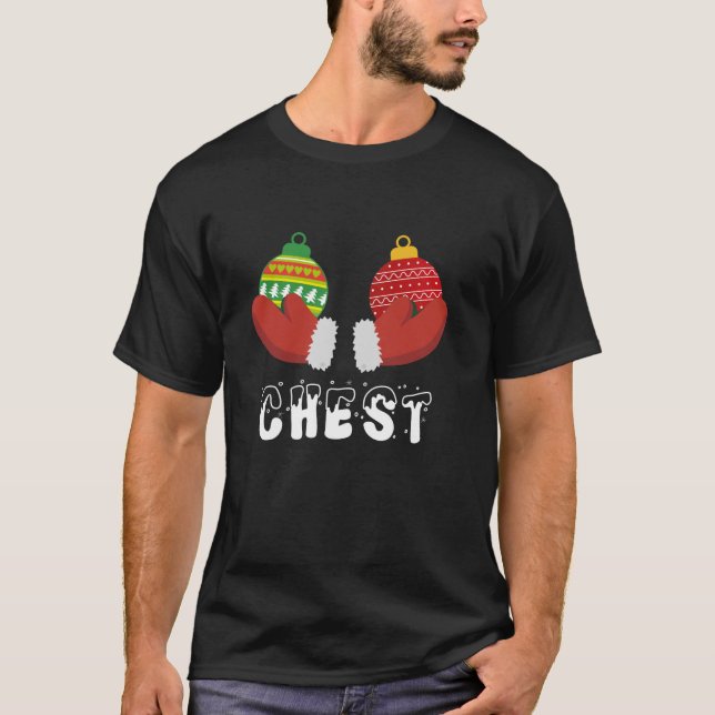 Brustnuts Matching Chestnüsse Funny Christmas Coup T-Shirt (Vorderseite)