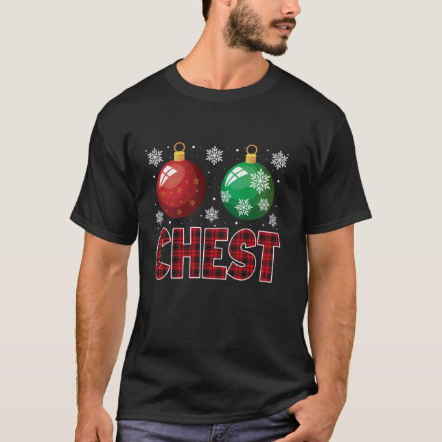 Brustnuts Matching Chestnüsse Funny Christmas Coup T-Shirt (Vorderseite)