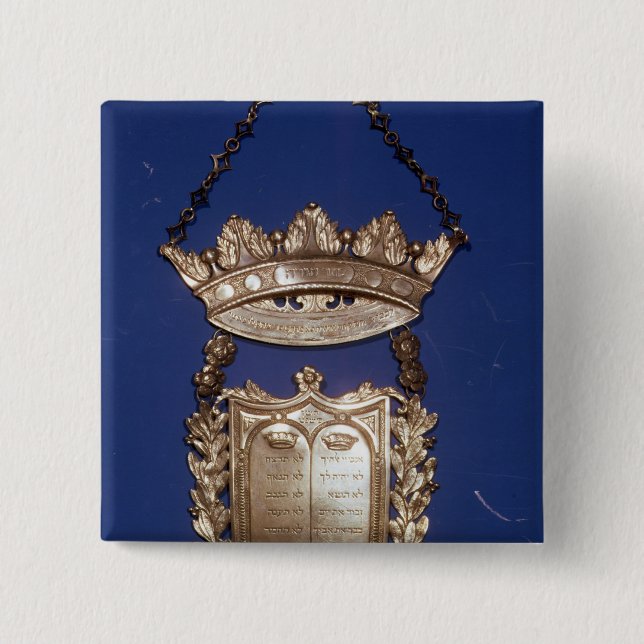 Brustplatte oder Schild für Torah Rolle Button (Vorderseite)