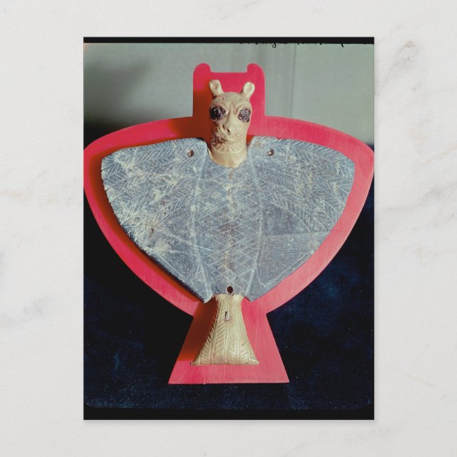 Brustschild in Form eines Löwenkopfadlers Postkarte (Vorderseite)