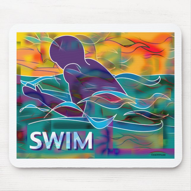 Brustschwimmen Mousepad (Vorne)